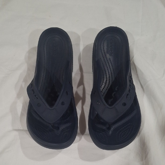 CROCS Shoes - CROCS Unisex  Dark Blue Flip Flops Size M-10 W-12